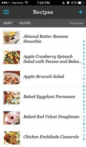 Mobile apps, like Pepperplate, help users manage recipes and plan meals in advance.
