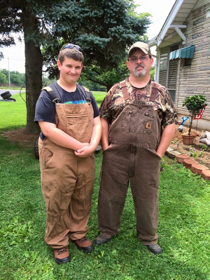 Lazondra Davis shared this photo of Pete and Daniel Davis, "two country bumpkins."
