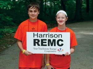 Joshua Schroeder and MacKenzie Hill (from left) represented Harrison REMC at Touchstone Energy Camp.