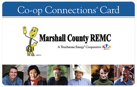 Marshall County REMC's Co-op Connections Card front