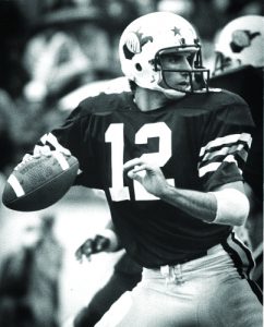 Luck in his days as a quarterback for West Virginia University.