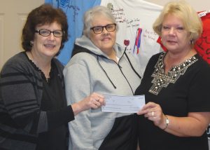 Drug and Tobacco Free Starke County received a $4,072.80 grant from Operation Round Up. Pictured are from left, Wendy Elam and Linda Molenda of DTFSC, and Judy Jelinek, Operation Round Up director.