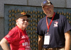 George Carter, Paulding Putnam Electric Cooperative’s CEO/general manager, served as a guardian for George (Judge) Forrest of Antwerp on the Sept. 22 Honor Flight.