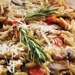 Mushroom Orzo Pilaf