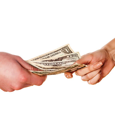 Money changing hands