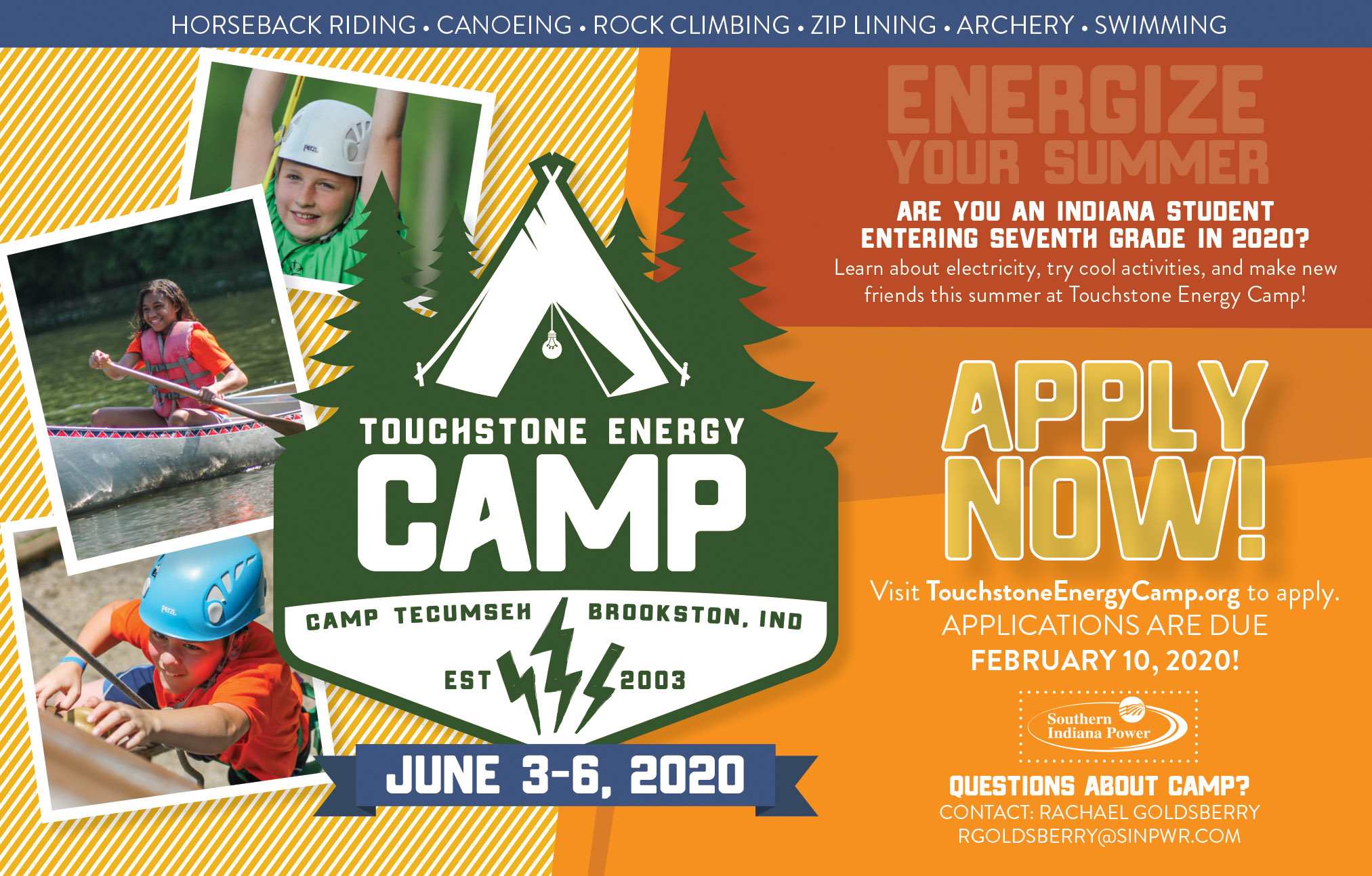 Ad for Touchstone Energy Camp