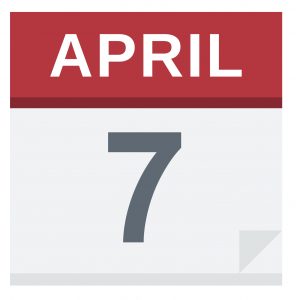 Calendar graphic of April 7