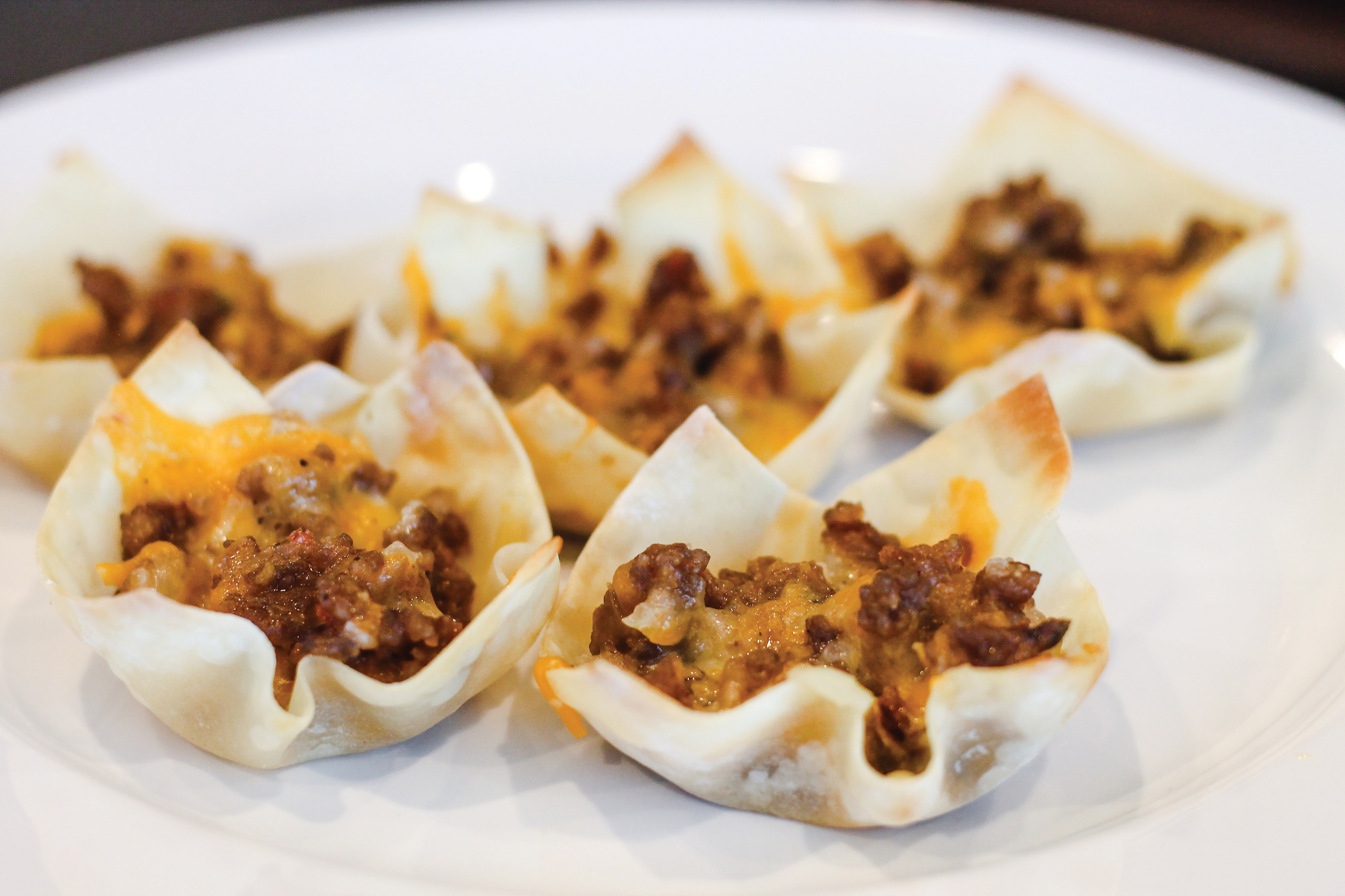 Wonton Sausage Appetizers - Indiana Connection