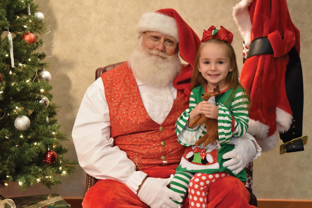 Young girl with Santa