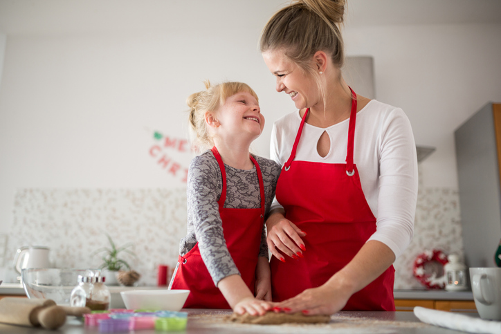 Mom and Daughter in the kitchen