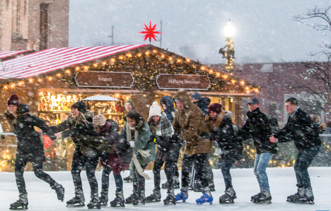 Carmel Palladium Ice Skating Rink Christmas 2022 Skating Away - Indiana Connection