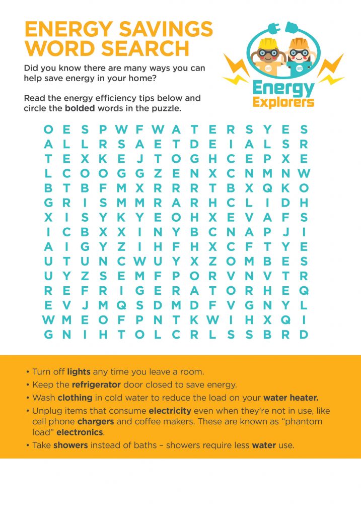 Energy saving word search