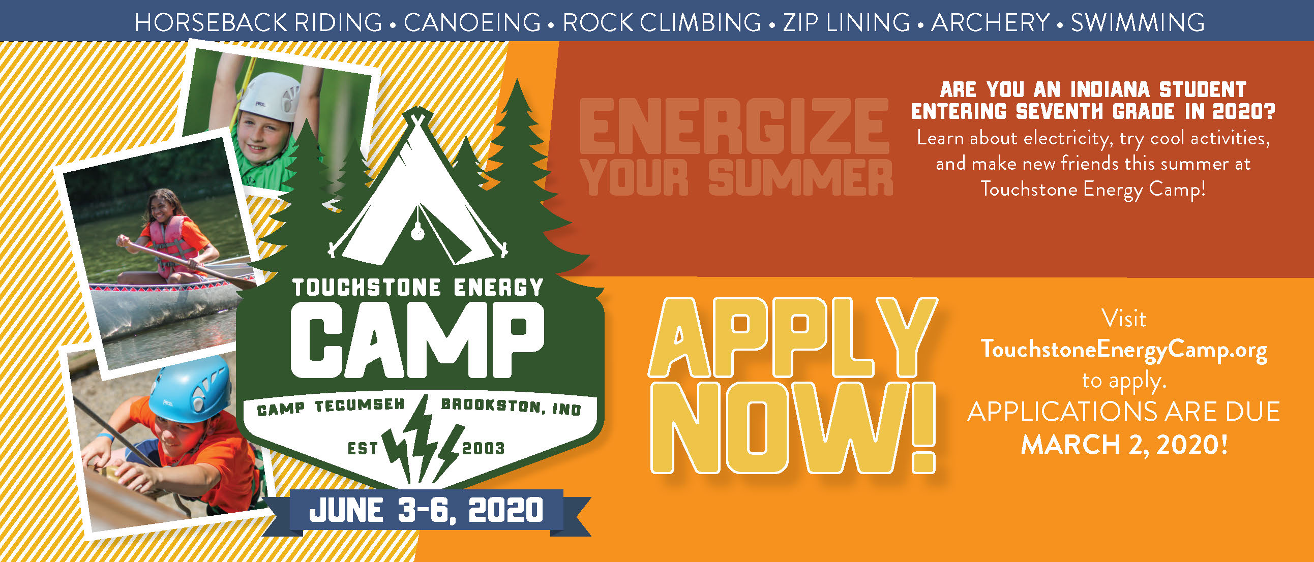 Touchstone Energy Camp ad and Youth Tour Ad