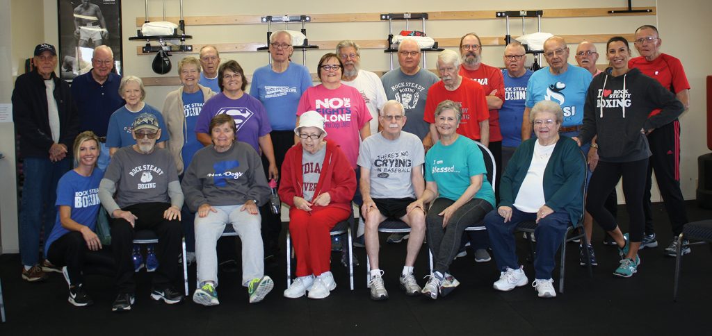 Group of Rock Steady Boxing participants