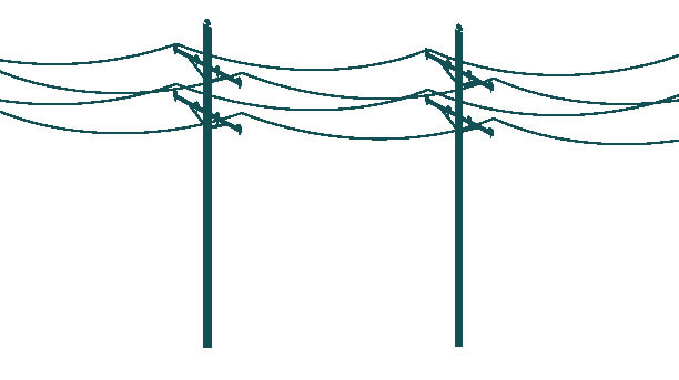 Illustration of galloping power lines