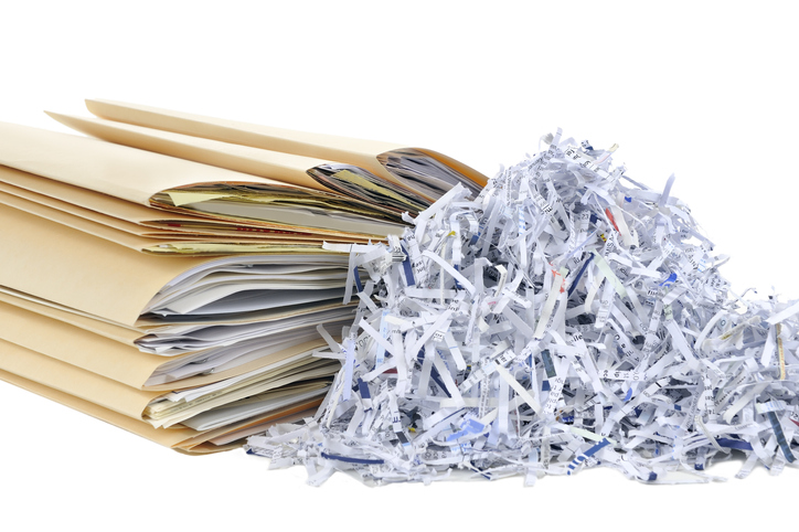 Photo of shredded paper