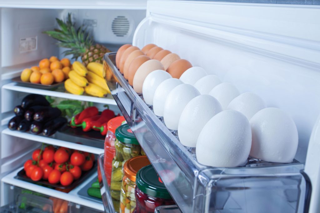 Photo of food in a refridgerator
