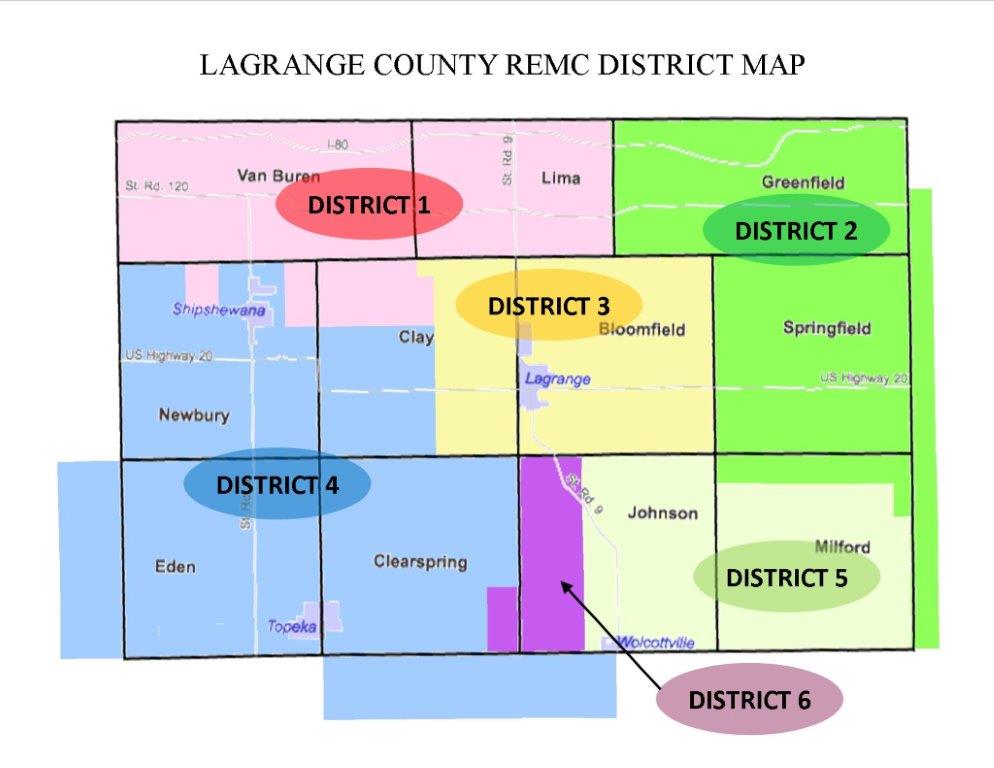 LaGrange REMC district Map