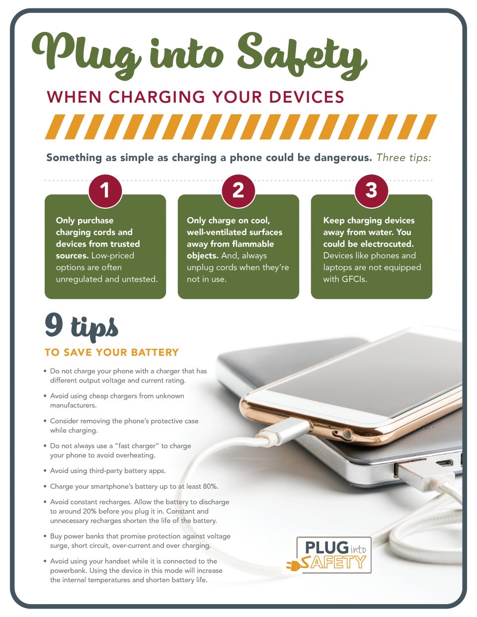 Plug into safety when charging your devices Indiana Connection