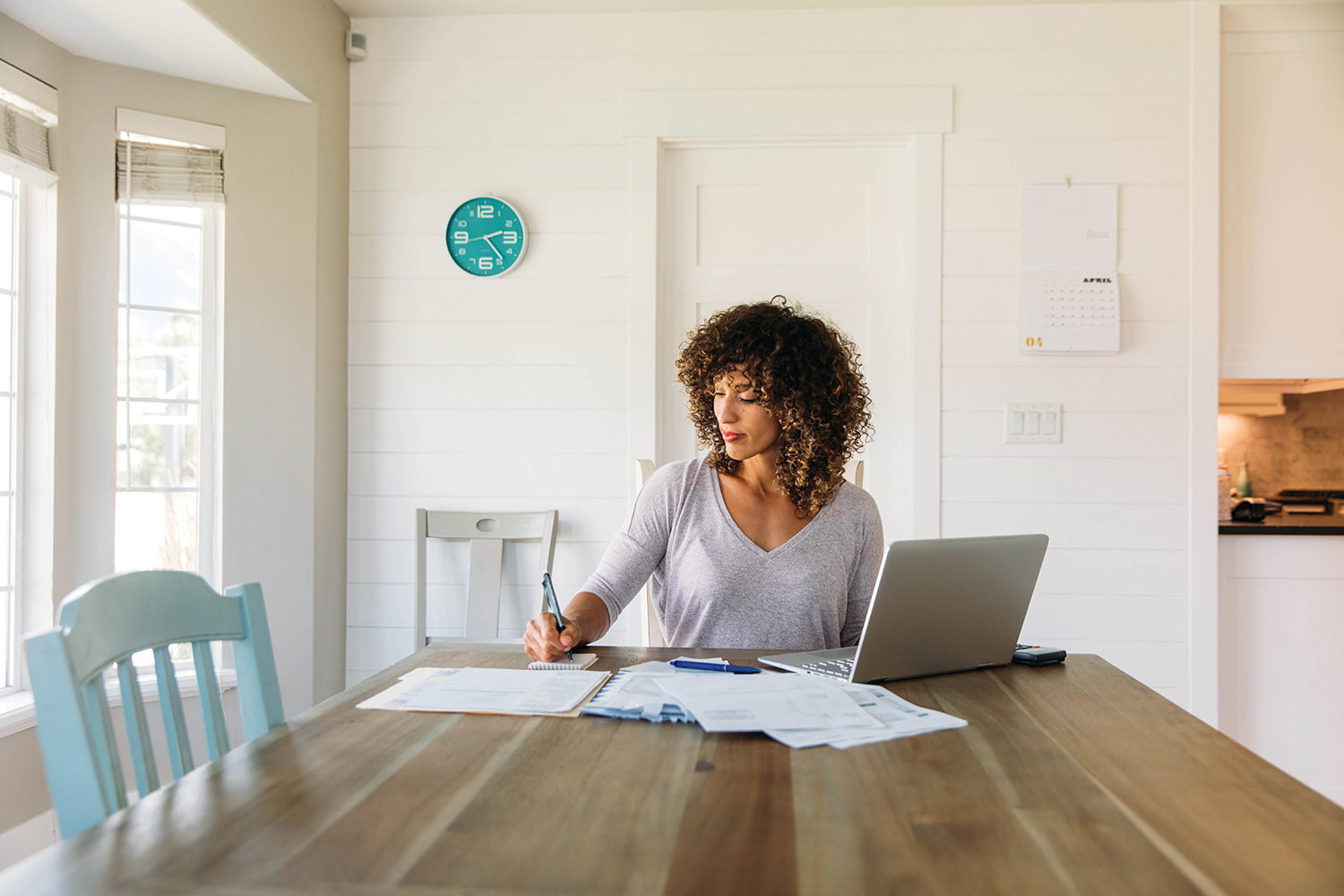 Woman working win 