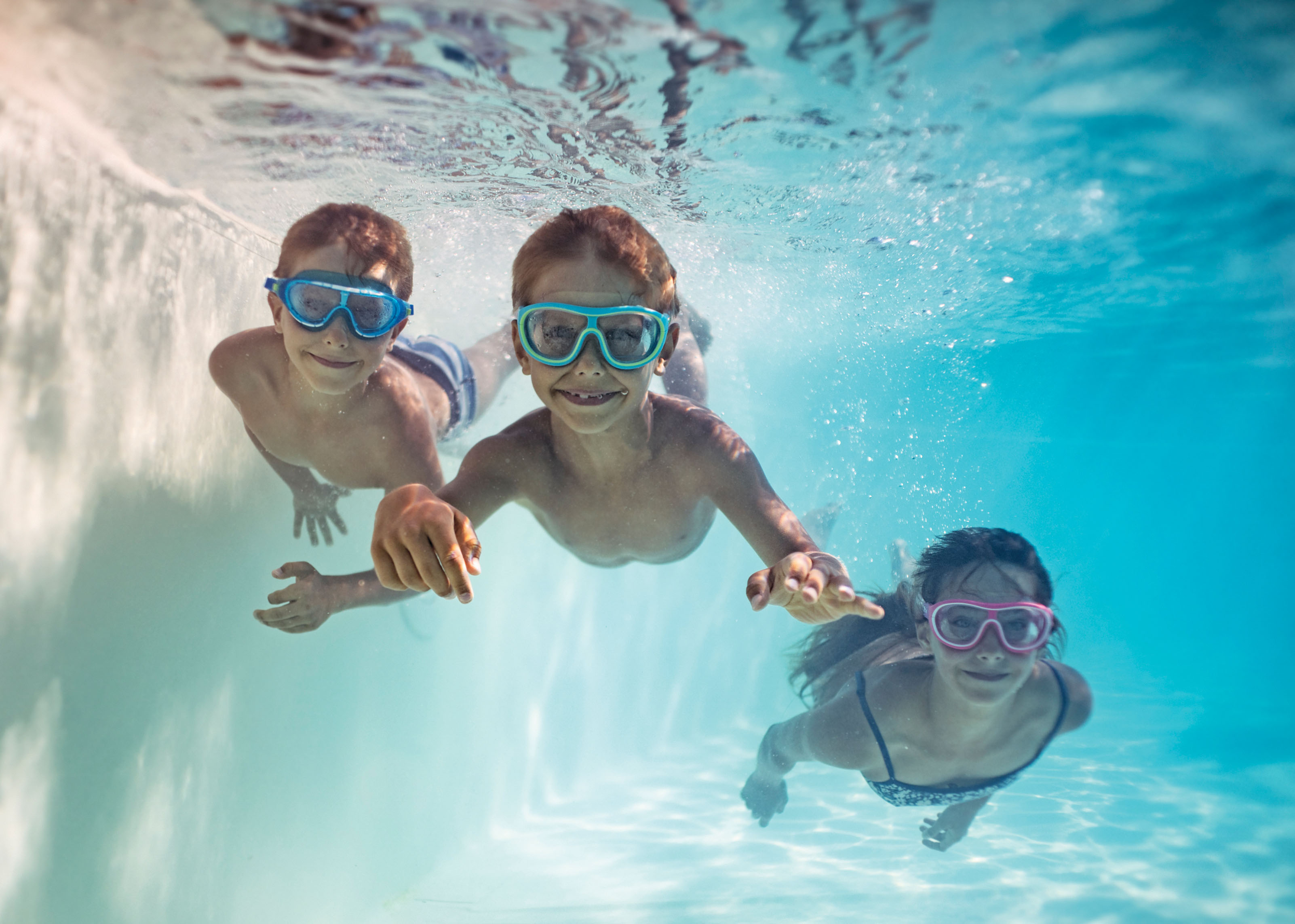 Happy Kids Swimming Underwater Indiana Connection