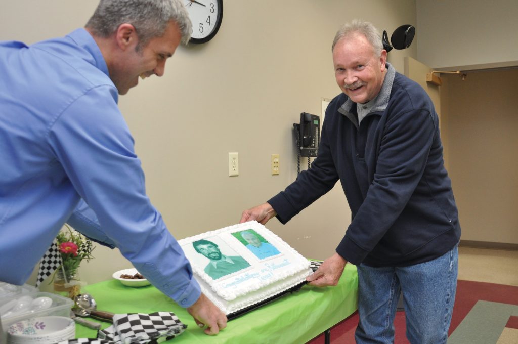 Photo of Terry Helmer at his retirement