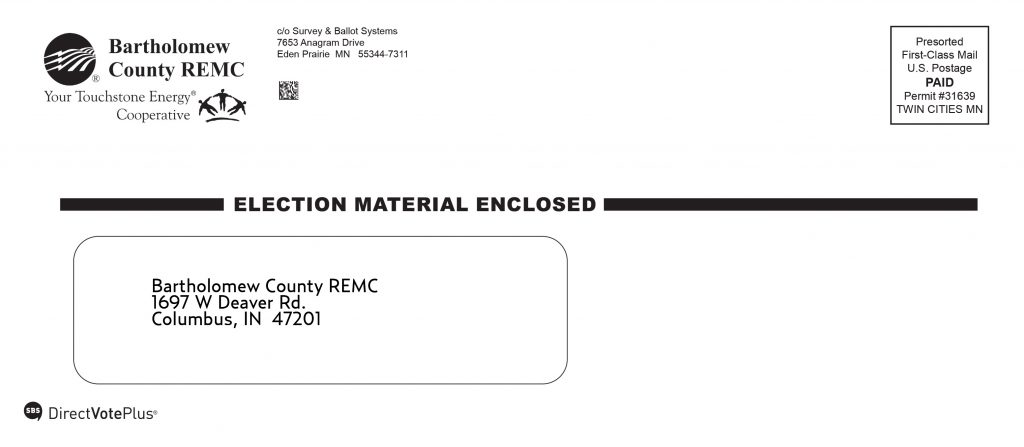 Photo of annual meeting packet envelope