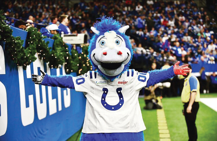 Colts mascot, Blue