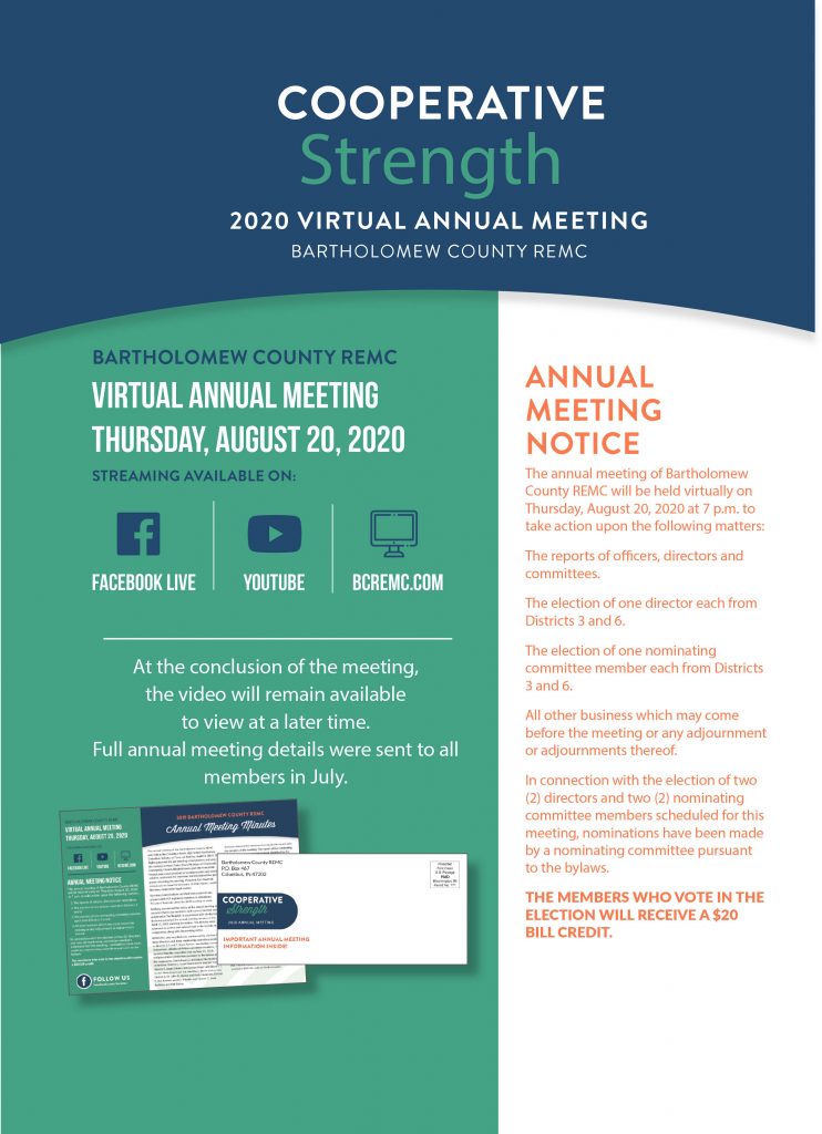 Annual meeting ad for BCREMC