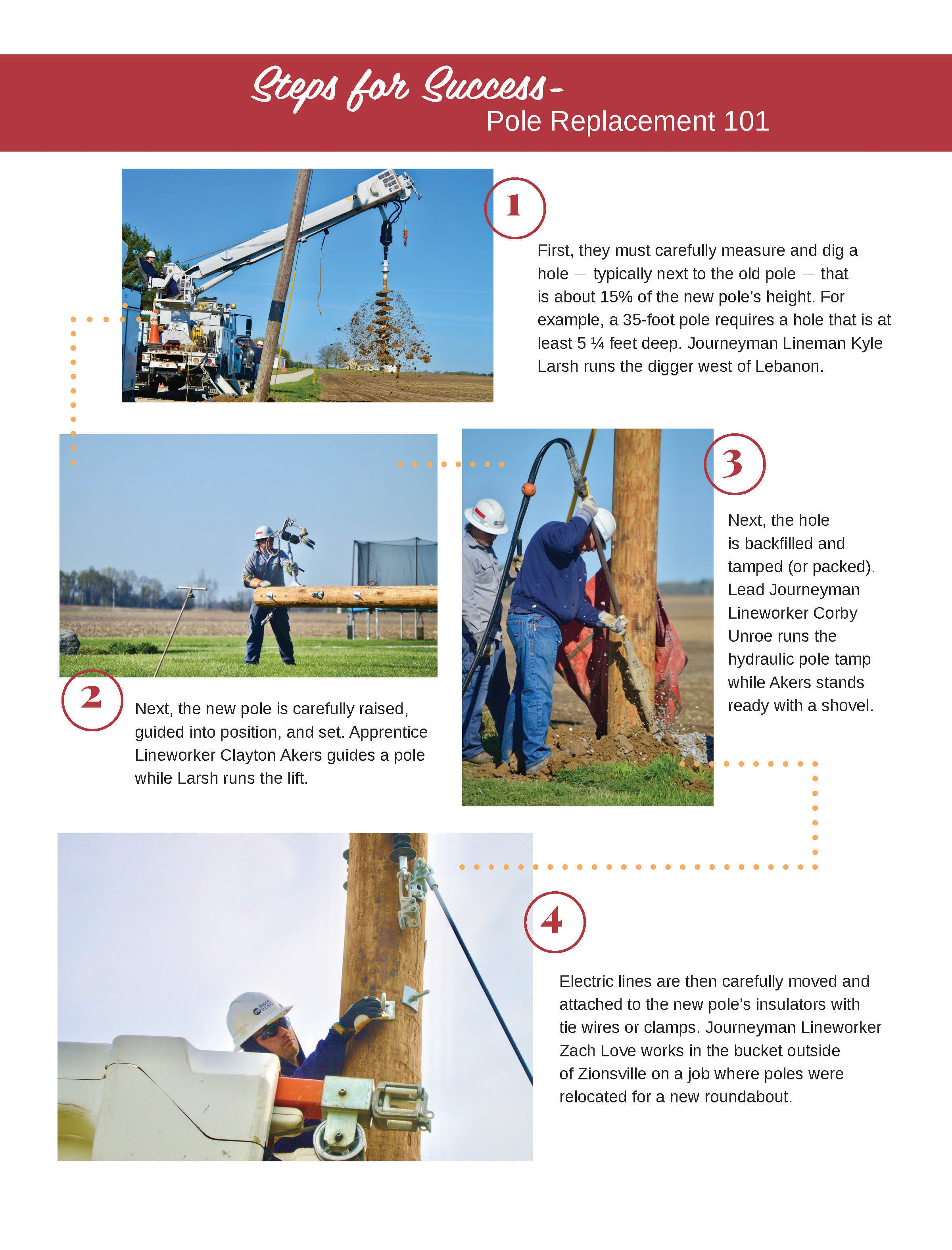 Infographic for pole replacement.