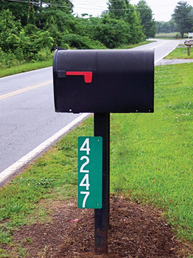Photo of sign on a mailbox