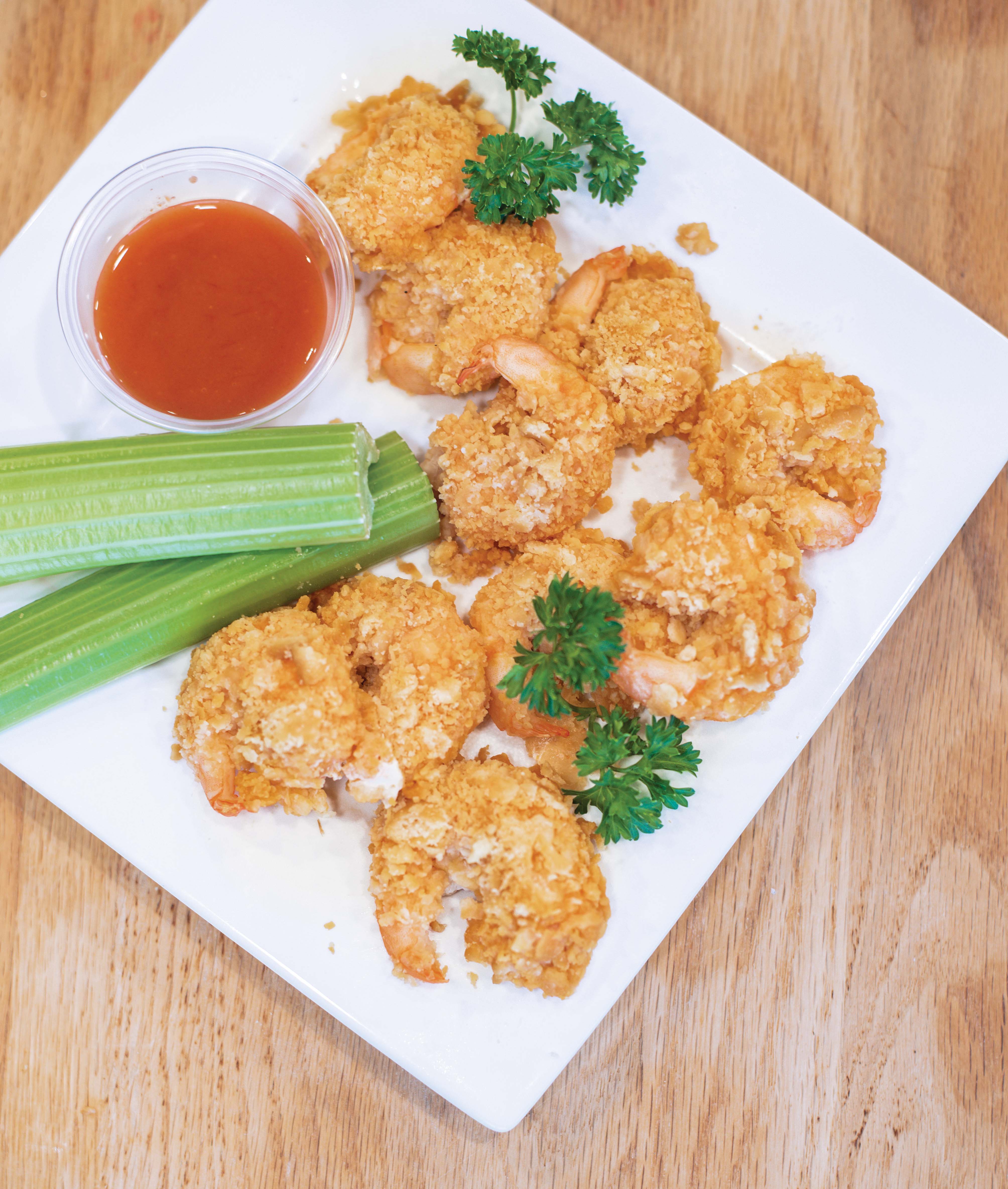 Cracker-Crusted Buffalo Shrimp - Indiana Connection