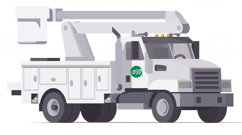 Bucket truck illistration