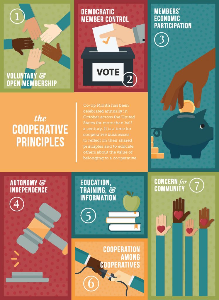 Graphic of seven cooperative principles