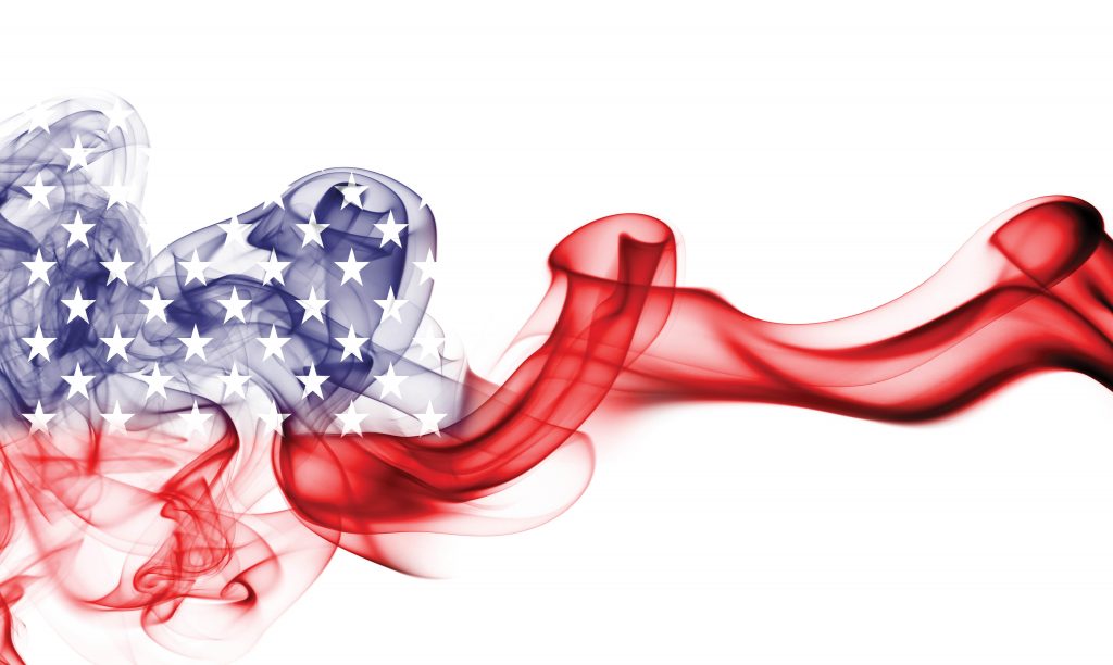 Smoke flag of U.S.