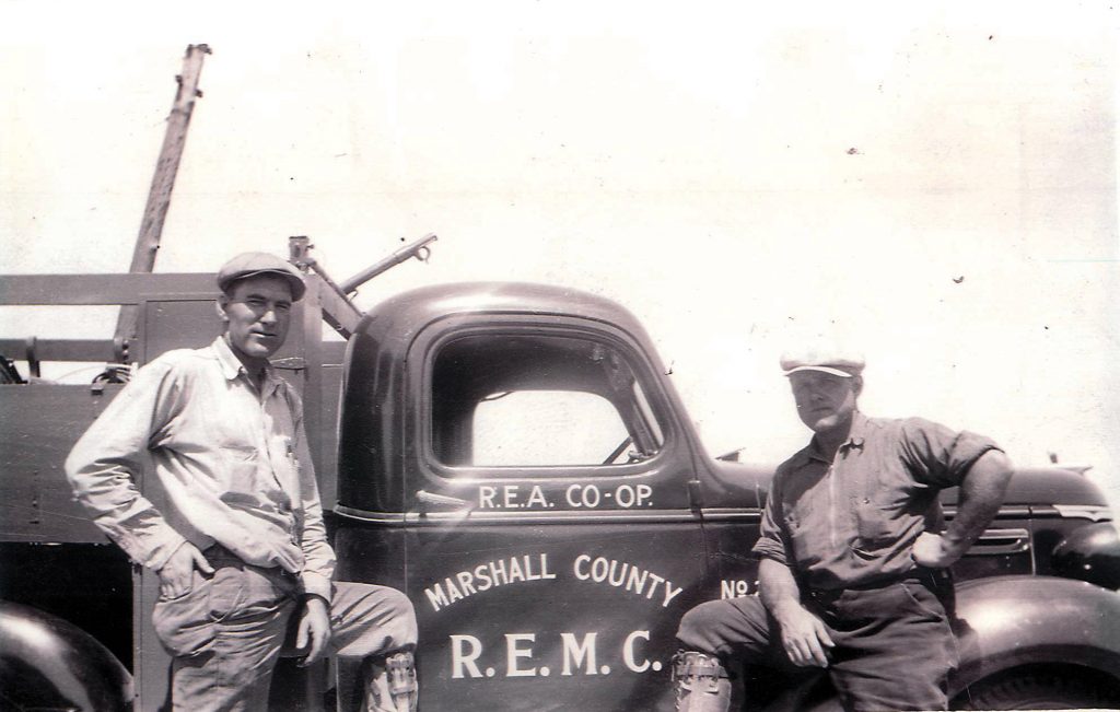 Photo of early Marshall County REMC employees