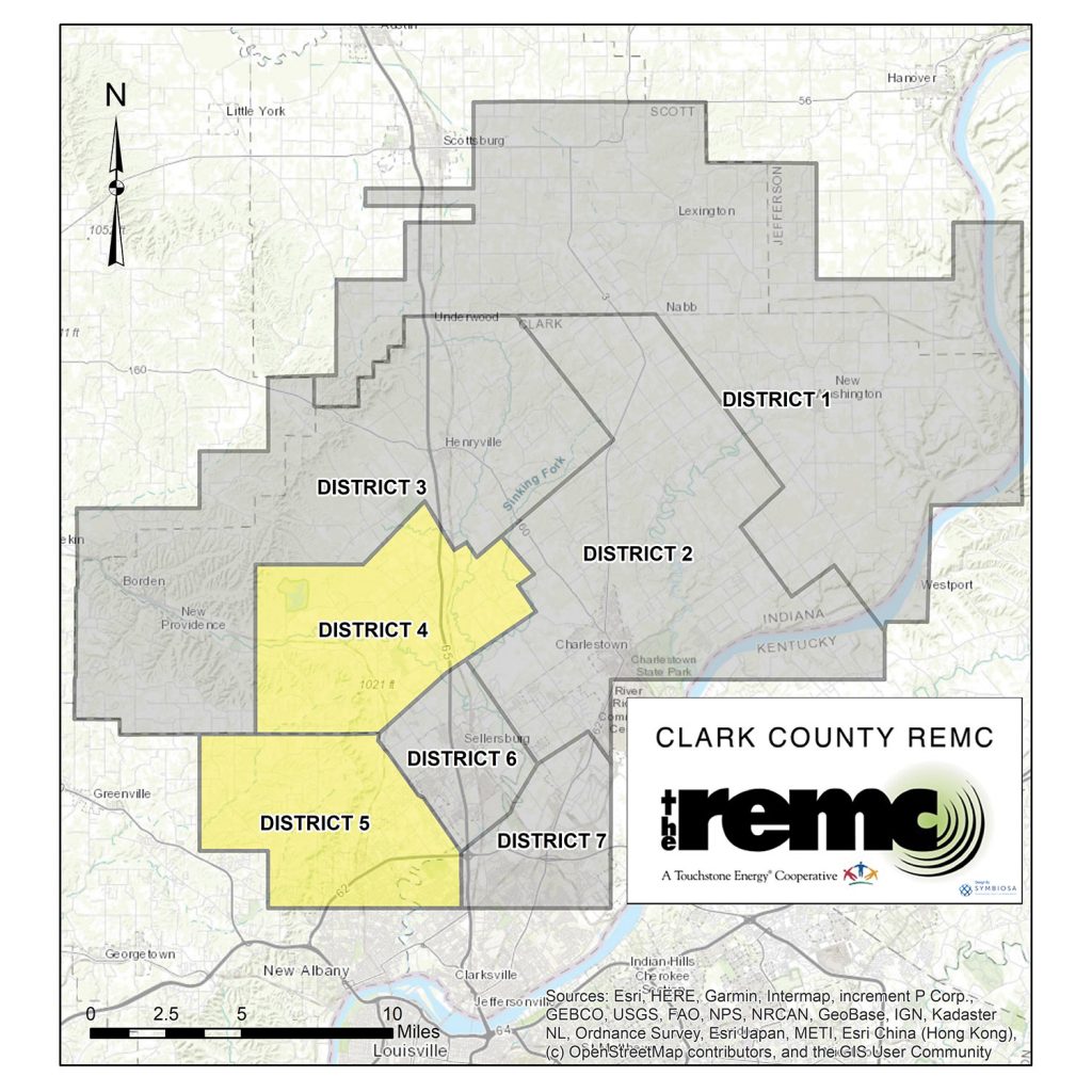 Clark County REMC territory map