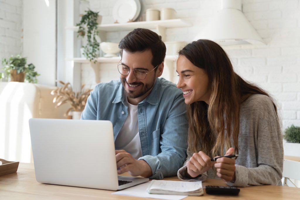 Couple on laptop