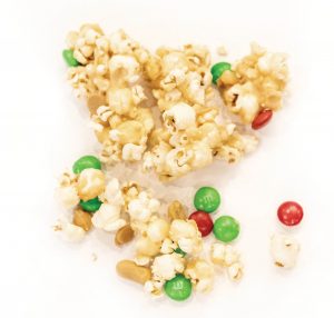 Peanut Butter-White Chocolate Popcorn