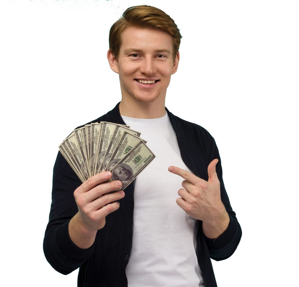 Man holding money