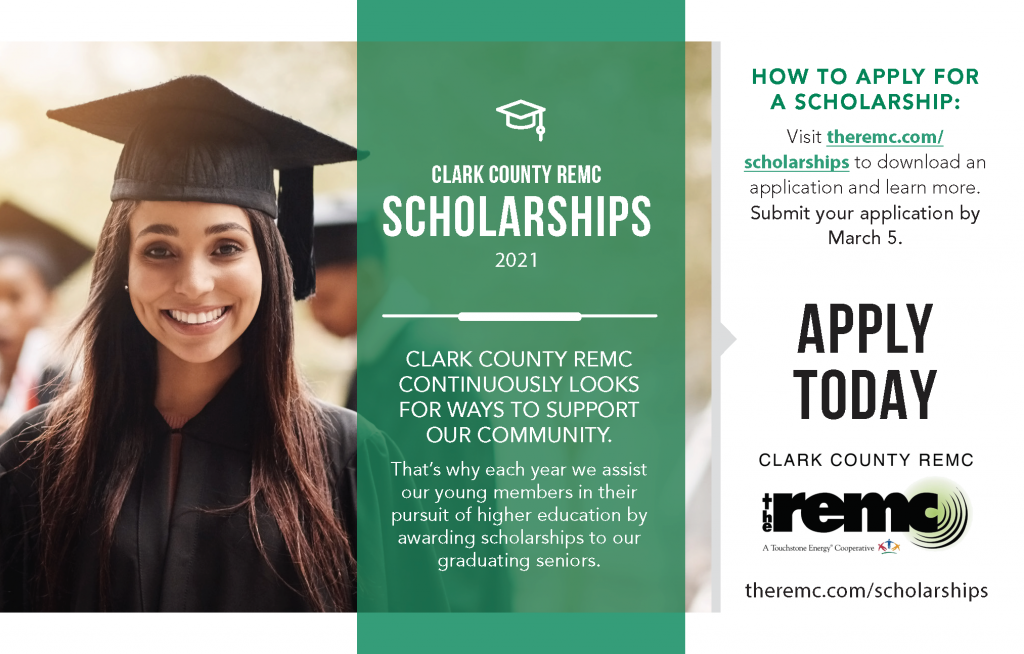 Clark Co. REMC scholarship graphic