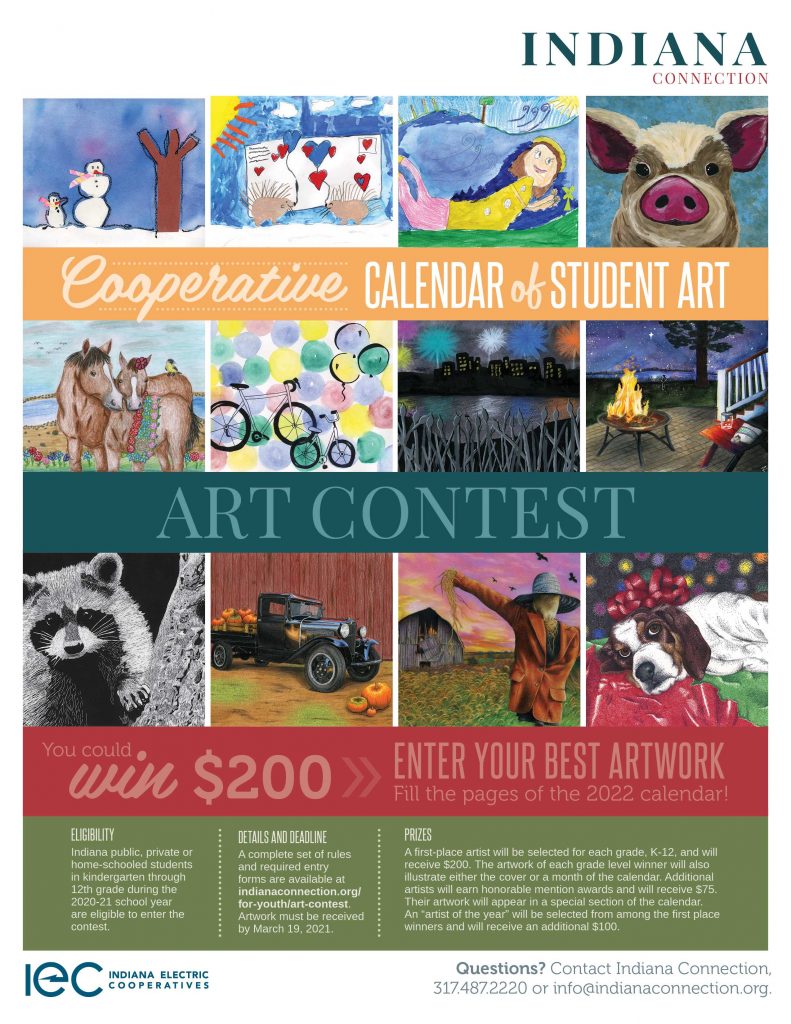 Calendar art contest infographic