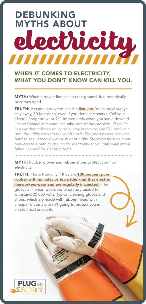 Electricity myths infographic