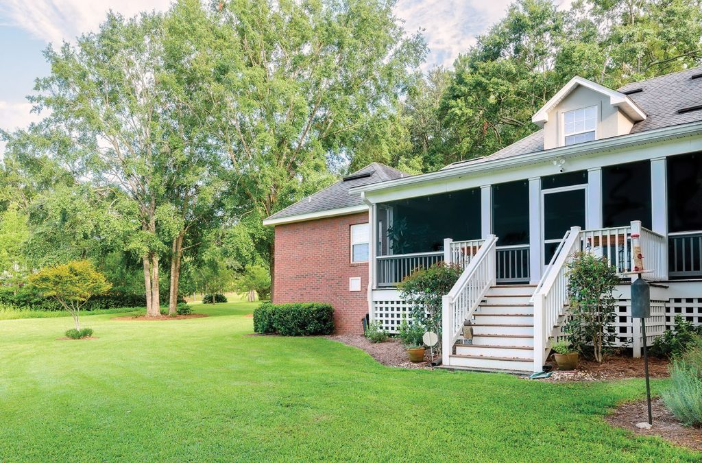 House with landscaping