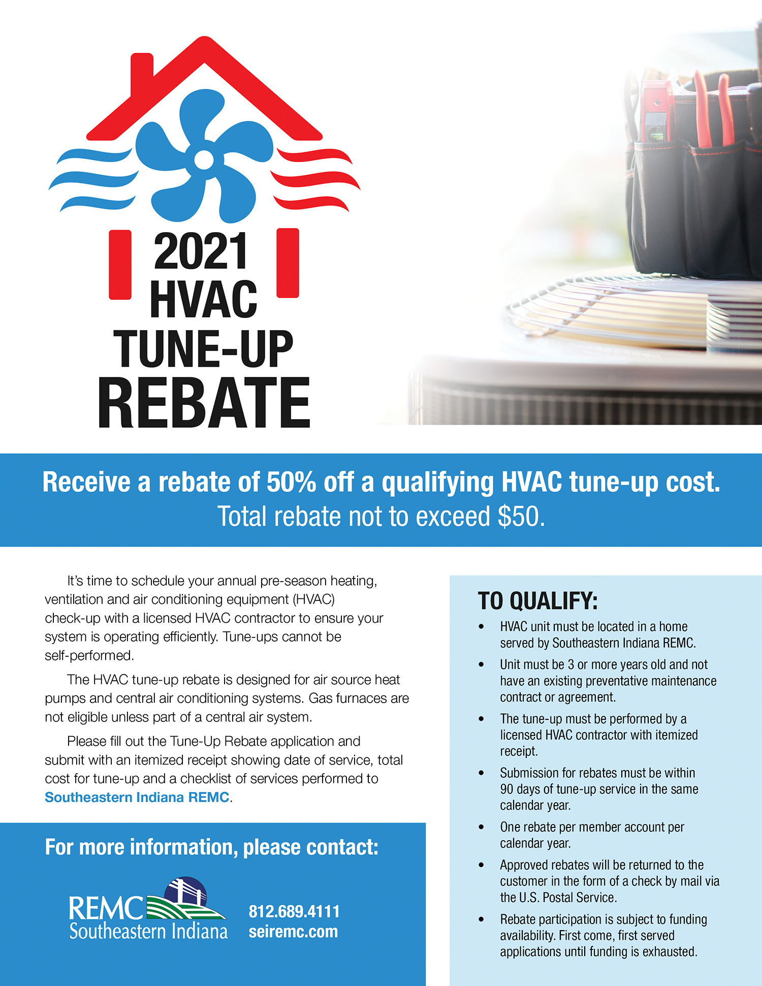 HVAC Tune Up Rebate Indiana Connection