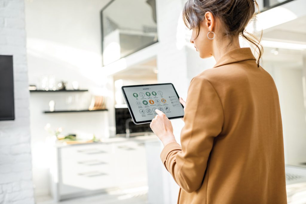 Woman on tablet