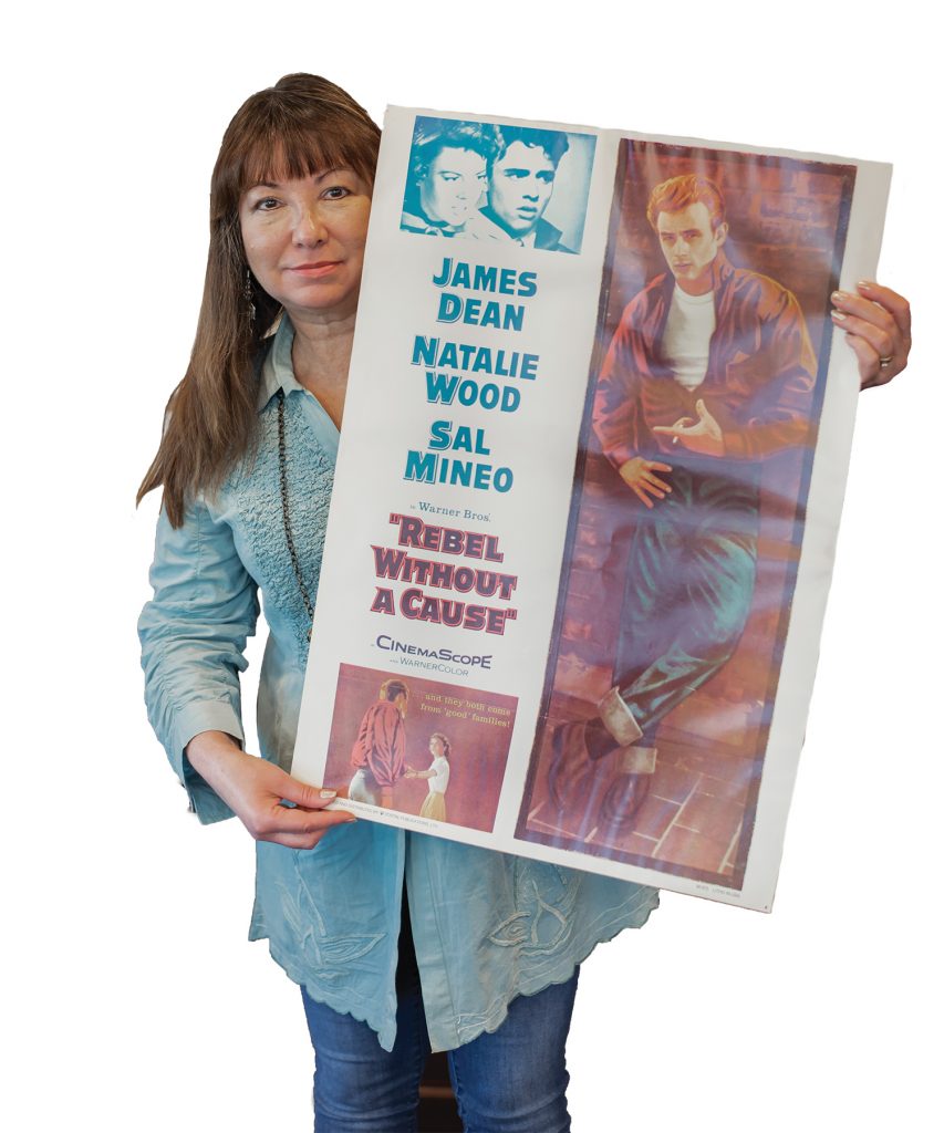 Emily with James Dean poster