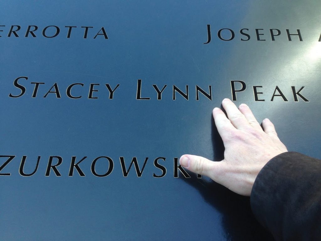 Stacey Peak name at 9/11 memorial