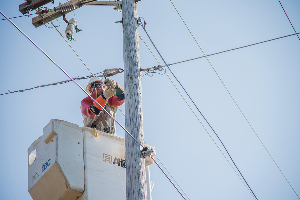 Lineman working