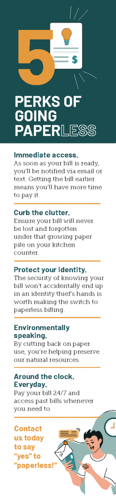 5 perks of going paperless infographic
